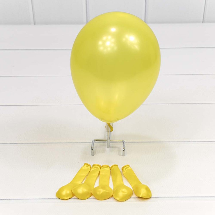 12600/1 Шарики воздушные из латекса "Металлик" 5"/13см (100 шт.) 1г Жёлтый 1/100