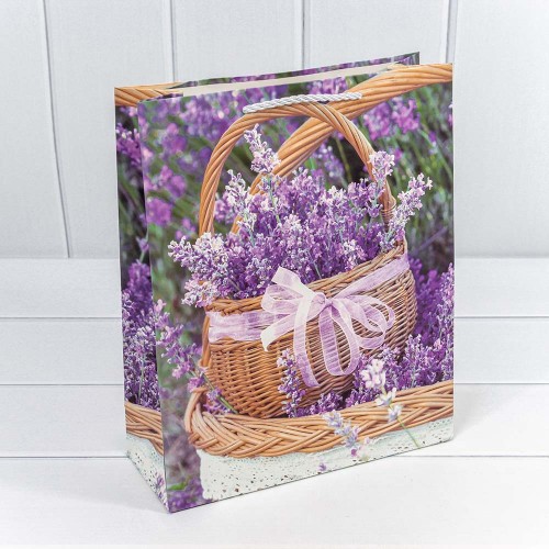 000190C Пакет подарочный "Лаванда" (микс 190) 26*32*10 210г 1/20 1/240