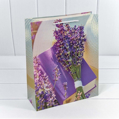 000190C Пакет подарочный "Лаванда" (микс 190) 26*32*10 210г 1/20 1/240