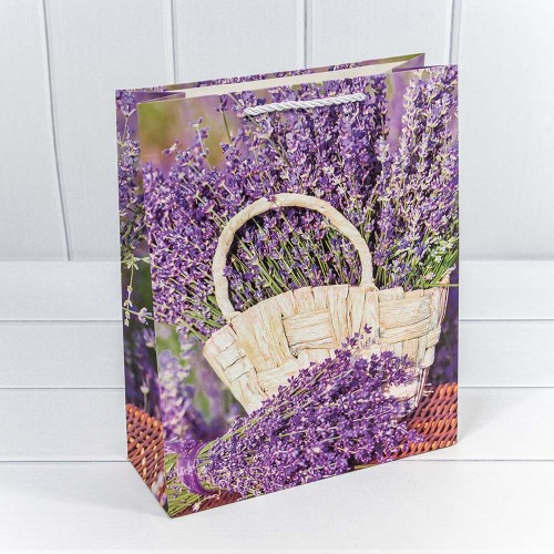 000190C Пакет подарочный "Лаванда" (микс 190) 26*32*10 210г 1/20 1/240