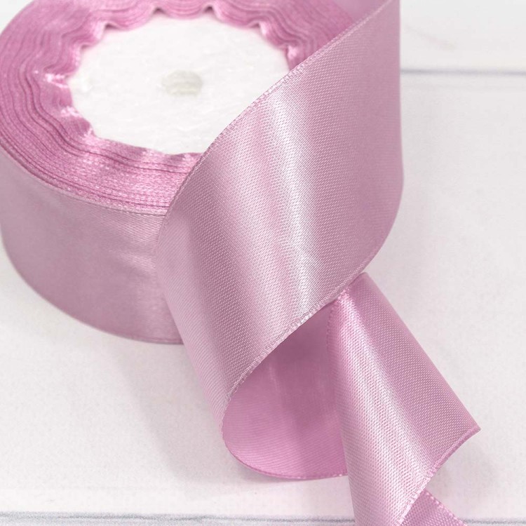 562-38/45 Лента Атласная Сатин 3,8см*25ярд Светло-сиреневый 1/5 1/200