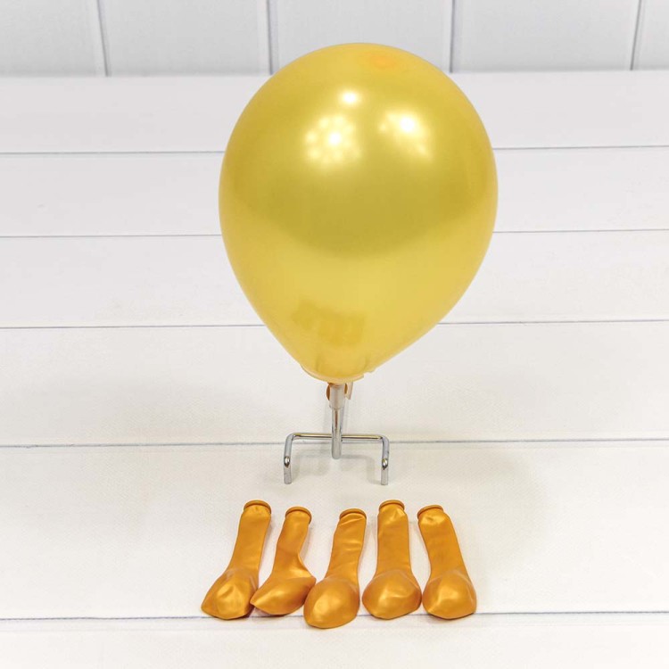 12600/2 Шарики воздушные из латекса "Металлик" 5"/13см (100 шт.) 1г Золотой 1/100