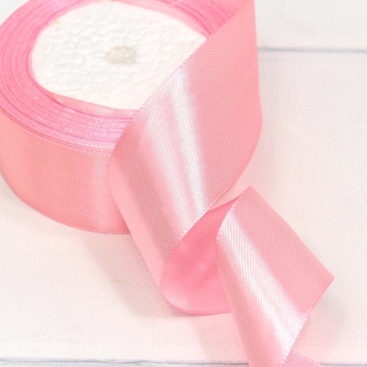 562-50/04 Лента Атласная Сатин 5см*25ярд Розовый-04 1/4 1/160