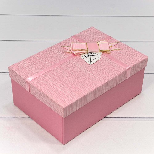7201540/9 Коробки Прямоугольные Набор 1/3 23*16*9,5 с бантом "For You" Розовый 1/36
