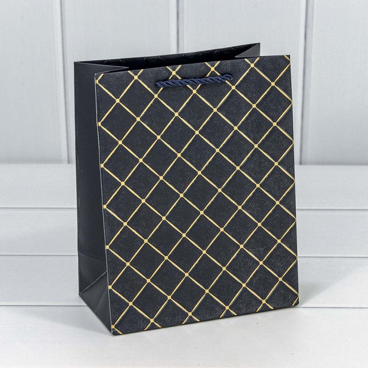 000391E/8 Пакет подарочный "Ромб" Синий 18*23*10 210г 1/20 1/360