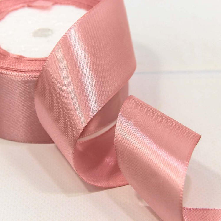 562-38/75 Лента Атласная (сатин) 3,8см*25ярд умеренный розовый 1/5 1/200