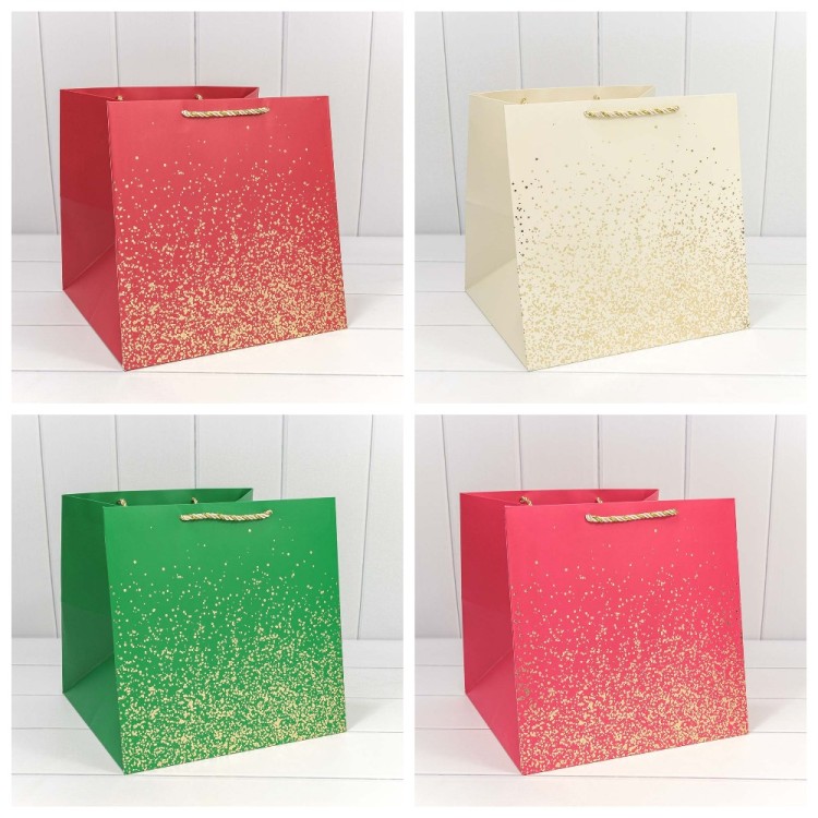 300368LL Пакет подарочный "Золотые вкрапления" (микс) 30*30*30 230г 1/20 1/80