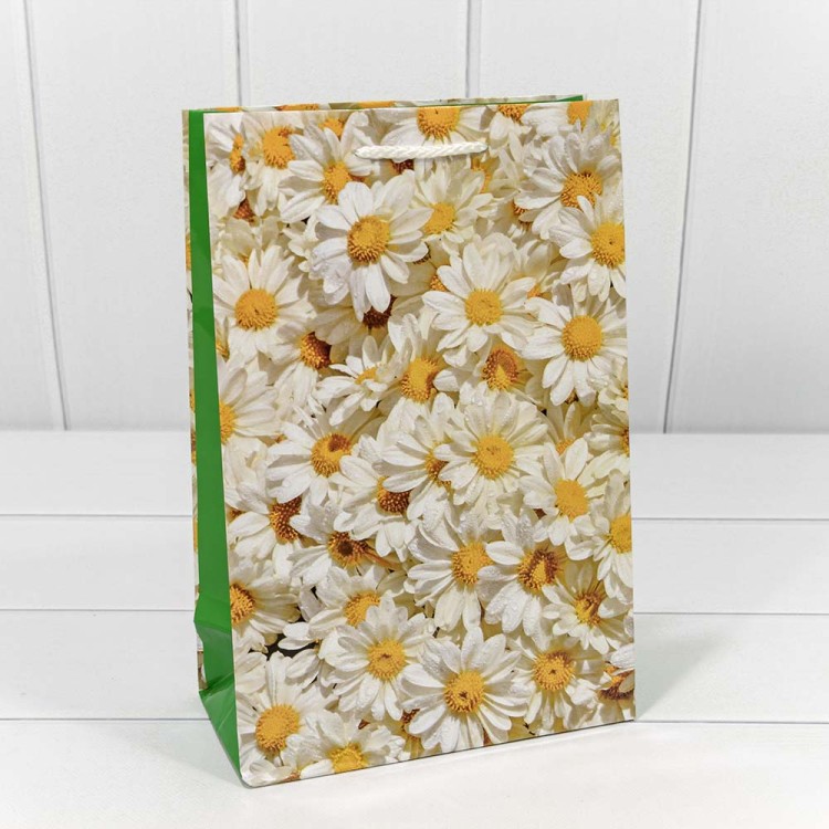 00019K Пакет подарочный "Цветы" (микс) 20*30*10 128г 1/20 1/360