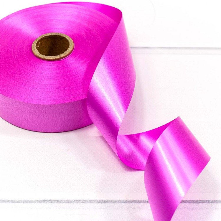 589-30/12 Лента полипропиленовая 3 см*100 ярд ярко-розовый 1/5 1/80