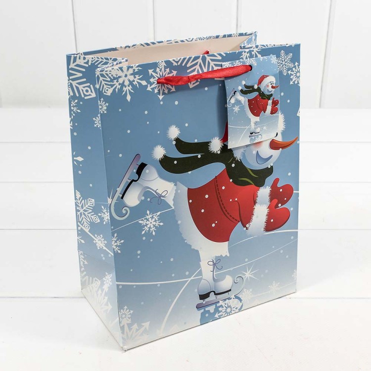 N21702 Пакет подарочный Люкс "Новый год" (ассортимент) 18*23*10 1/12 1/288