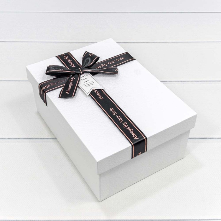 721914/1 Коробки Прямоугольные Набор 1/3 22,5*16*9,5 с бантом Белый 1/20