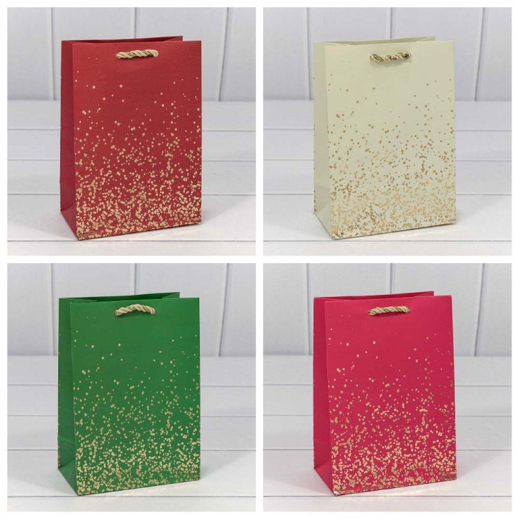 300368G Пакет подарочный "Золотые вкрапления" (микс) 14*20*8 230г 1/20 1/480