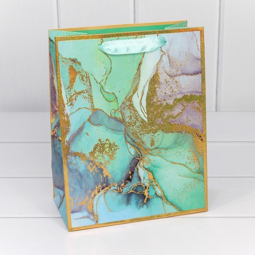 000397E Пакет подарочный "Мрамор" (микс) 18*23*10 210г 1/20 1/420