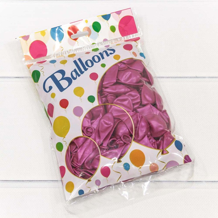 12600/5 Шарики воздушные из латекса "Металлик" 5"/13см (100 шт.) 1г Пурпурный 1/100