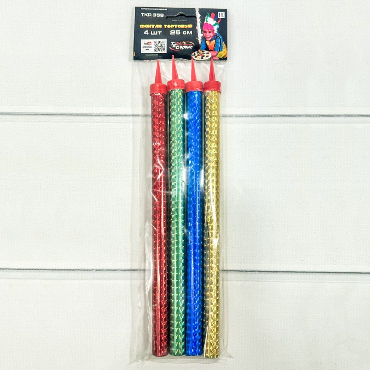 TKR-359 Фонтан тортовый "Цветное Пламя" 25см 1/4 1/72		