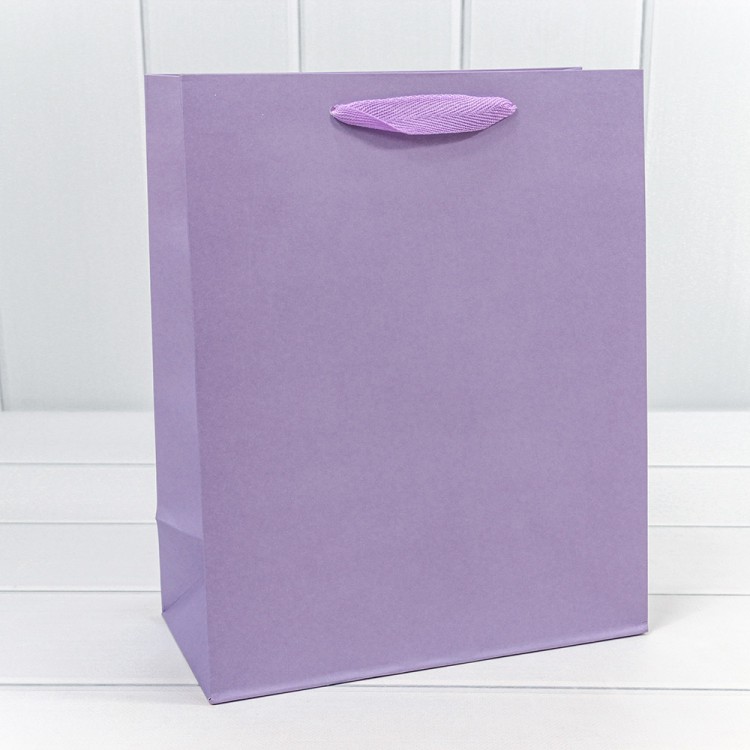 000221C/2072 Пакет подарочный Крафт "Люкс" 26*32*13 210г Сиреневый 1/10 1/240