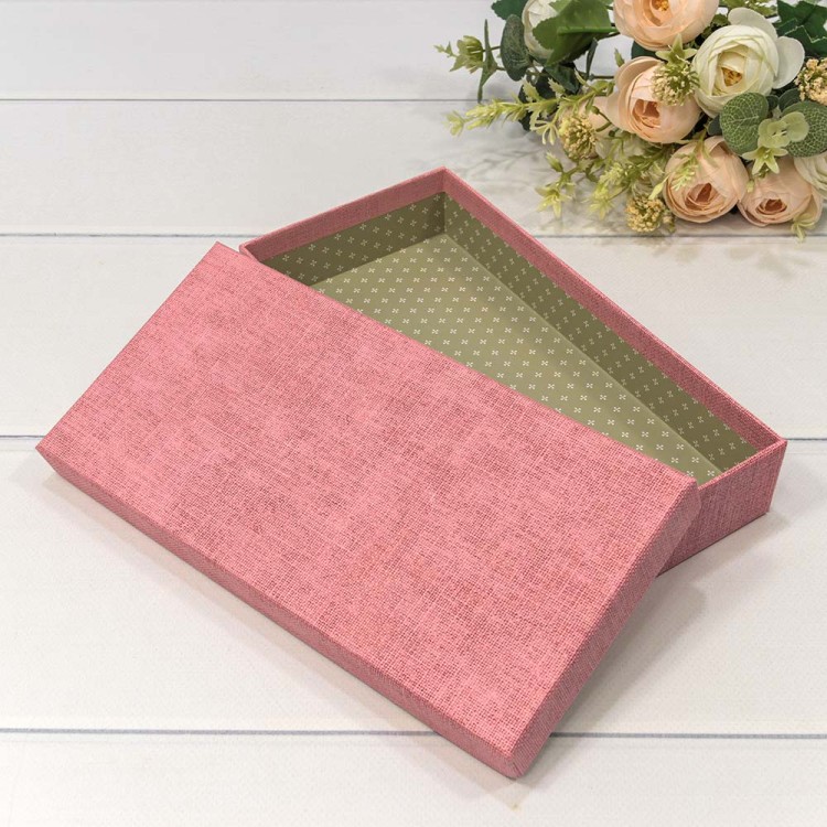 720310/1 Коробка Прямоугольная 24*12*4 под кошелек Розовый 1/120