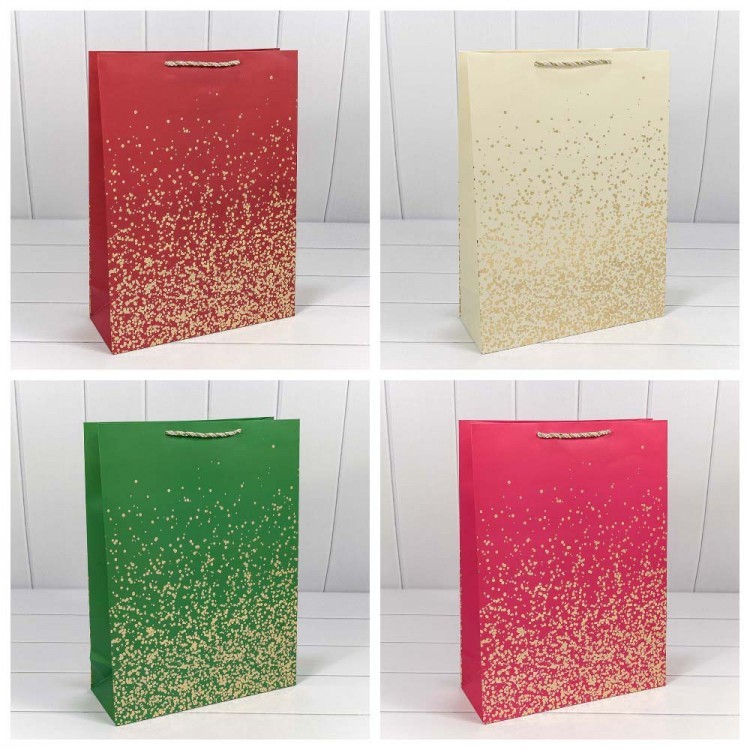 300368A Пакет подарочный "Золотые вкрапления" (микс) 32*45*15 230г 1/20 1/80