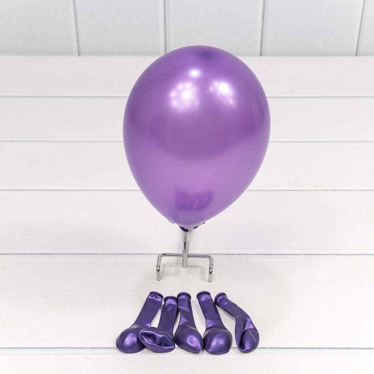 12600/6 Шарики воздушные из латекса "Металлик" 5"/13см (100 шт.) 1г Фиолетовый 1/100