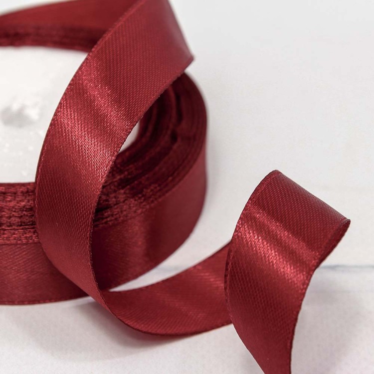 562-20/33 Лента Атласная Сатин 2см*25ярд Пурпурно-красный 1/10 1/400