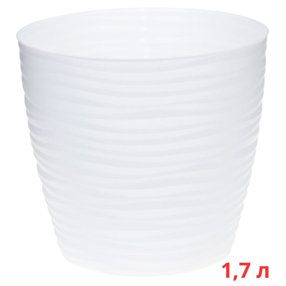 М3068/1 Кашпо ДЮНА D150мм 1,7л с поддоном Белый М3068/1 Кашпо ДЮНА D150мм 1,7л с поддоном Белый
