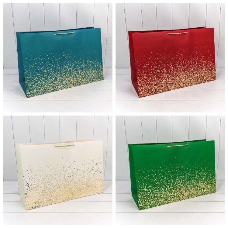 300368NA Пакет подарочный "Золотые вкрапления" (микс) 64*42*25 230г 1/20 1/60