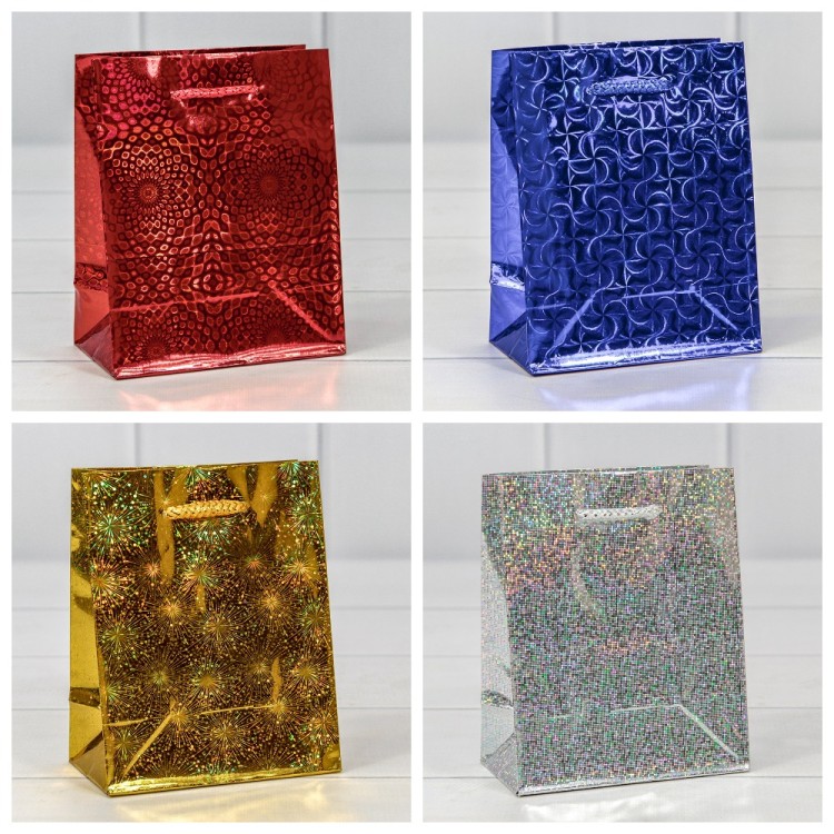 000LH Пакет подарочный голография (микс) 12*15*6 128г 1/20 1/600