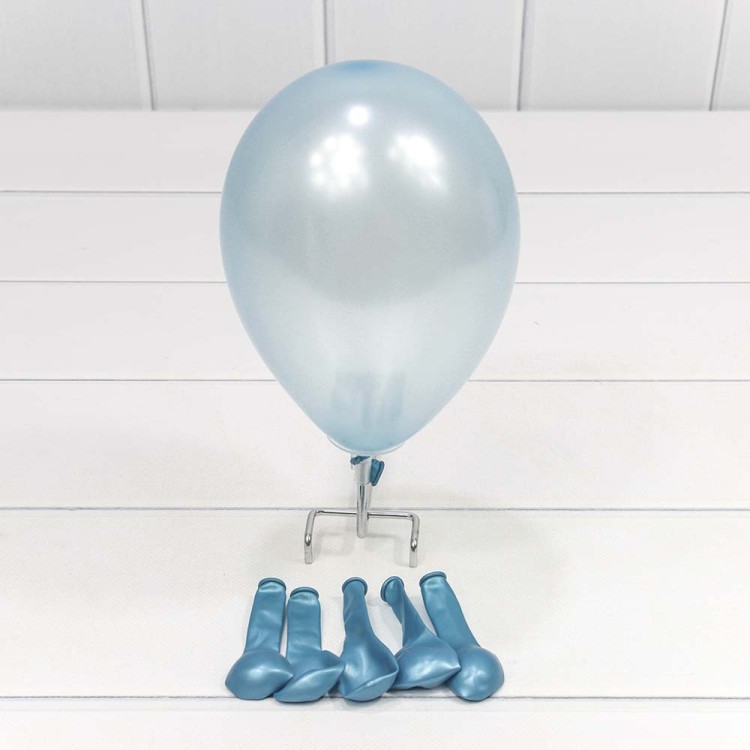 12600/7 Шарики воздушные из латекса "Металлик" 5"/13см (100 шт.) 1г Голубой 1/100