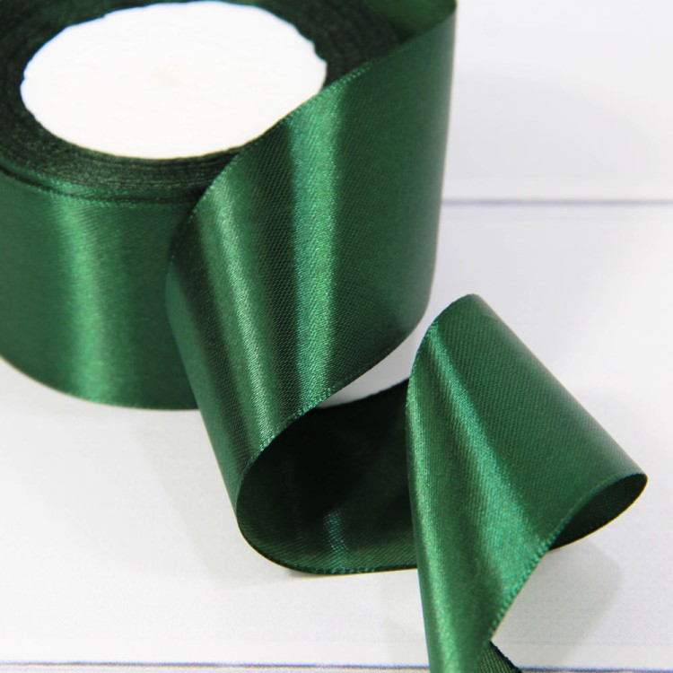 562-50/103 Лента Атласная Сатин 5см*25ярд Изумрудный 1/4 1/160