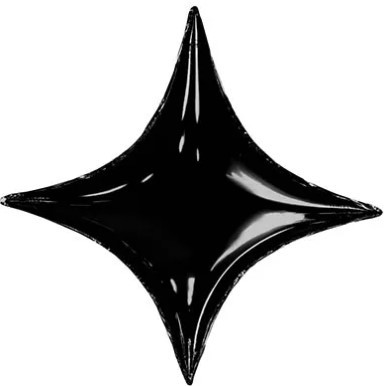1204-1324 Шарик 74см звезда 4х-конечная Black