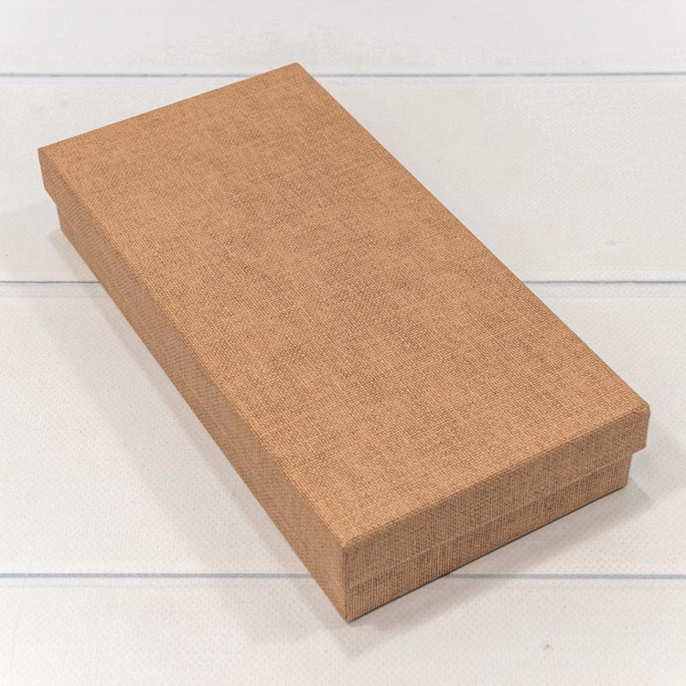 720310/3 Коробка Прямоугольная 24*12*4 под кошелек Светло-коричневый 1/120