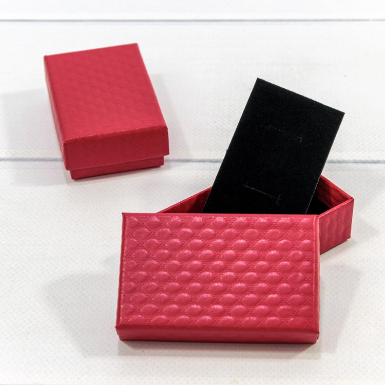 62785/1 Коробка Прямоугольная 8*5*2,5 "Ромбики-2" Красный 1/24 1/360	