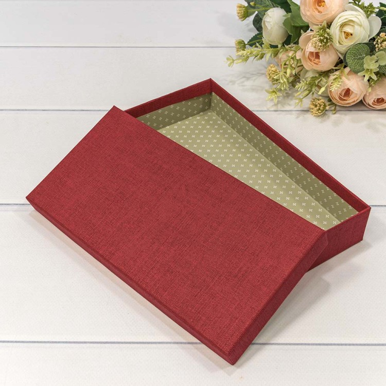 720310/4 Коробка Прямоугольная 24*12*4 под кошелек Красный 1/120