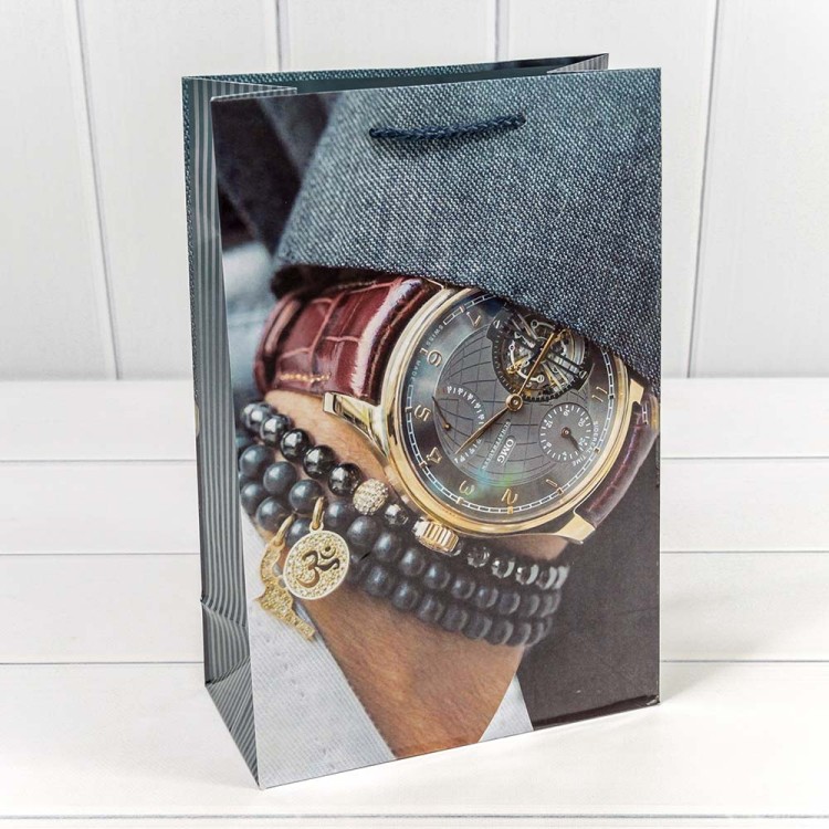 00044K Пакет подарочный "Мужской" глянцевый (микс) 20*30*10 157г 1/20 1/360