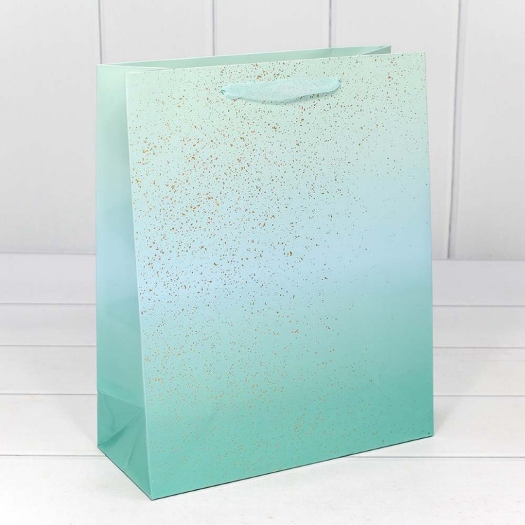 000196C Пакет подарочный "Градиент" с блестящими вкраплениями (микс) 26*32*11 см 1/20 1/240