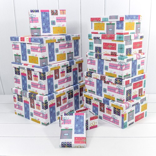 721604/2231 Коробки Прямоугольные Набор 1/10 34*26*15,3 "Подарки" 1/6