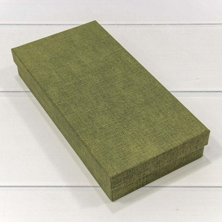 720310/5 Коробка Прямоугольная 24*12*4 под кошелек Зелёный 1/120