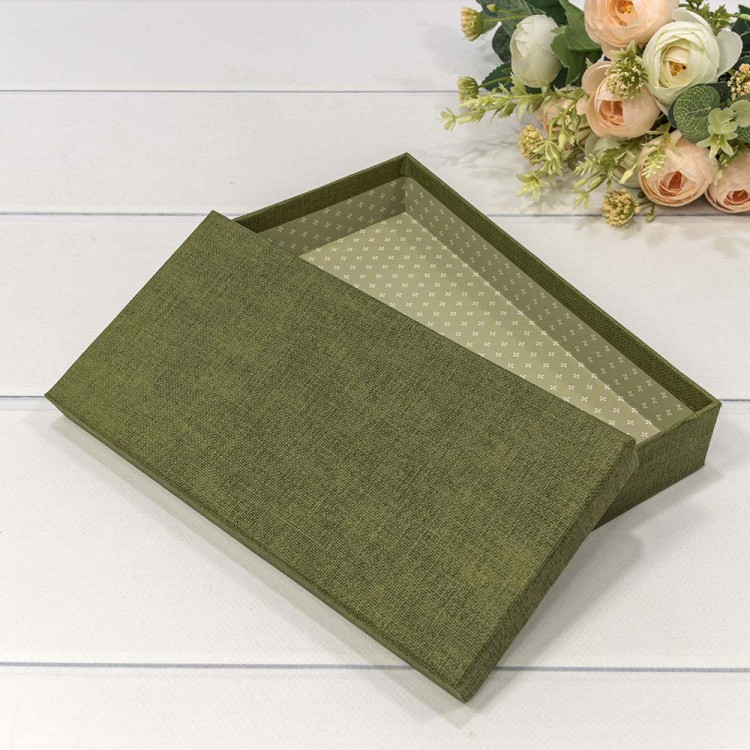 720310/5 Коробка Прямоугольная 24*12*4 под кошелек Зелёный 1/120