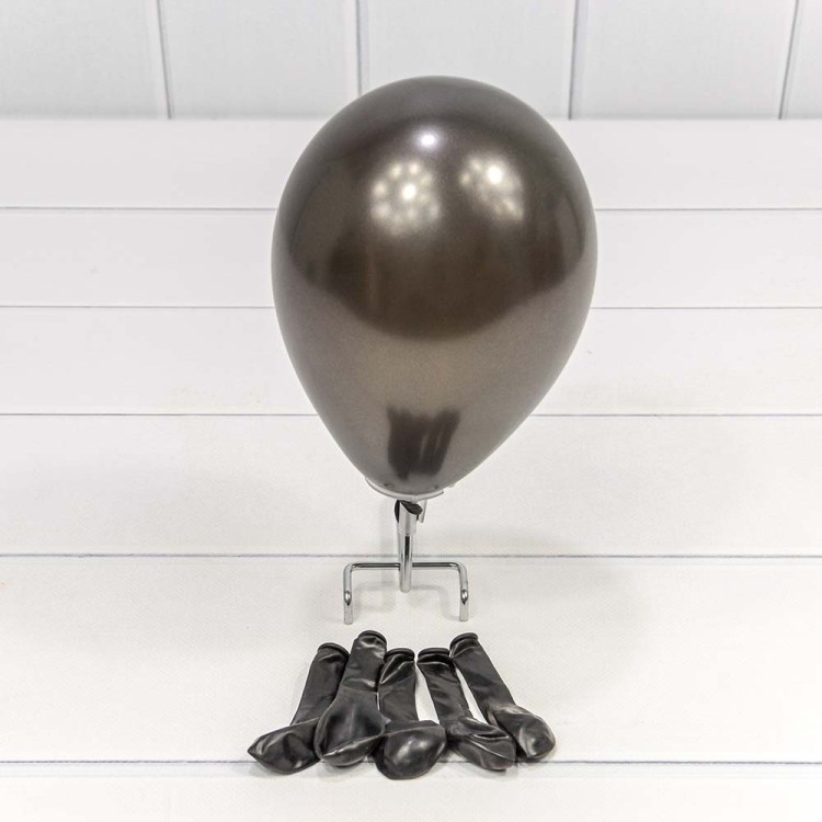 12600/10 Шарики воздушные из латекса "Металлик" 5"/13см (100 шт.) 1г Чёрный 1/100