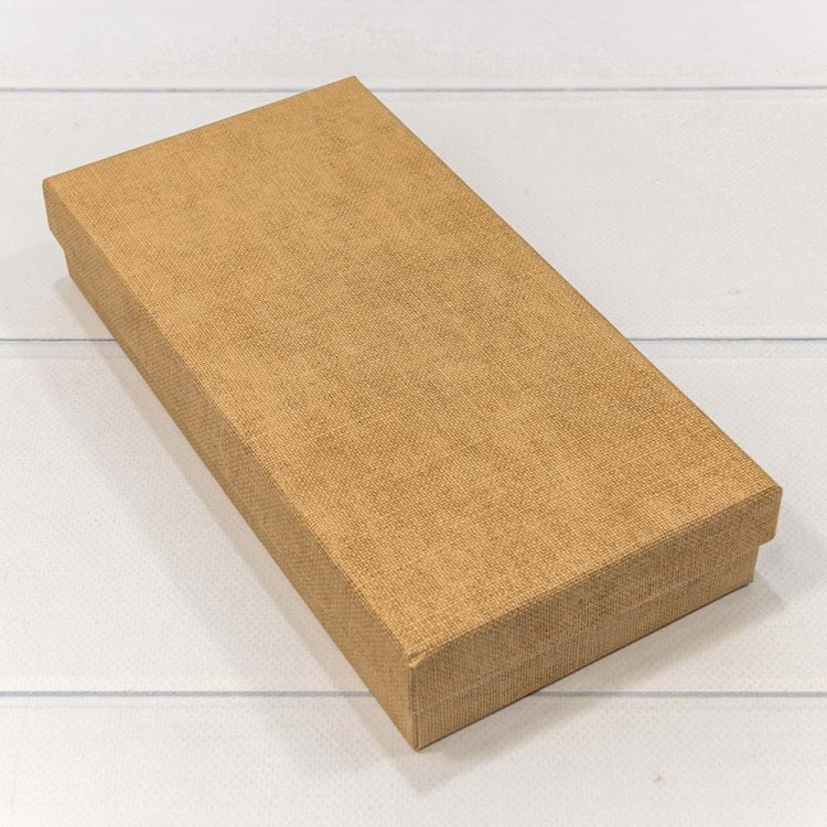 720310/6 Коробка Прямоугольная 24*12*4 под кошелек Серовато-жёлтый 1/120