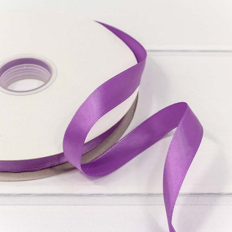 556-15/466 Лента Атласная Полиэстер класс А 1,5см*100ярд Фиолетовый 1/18 1/72