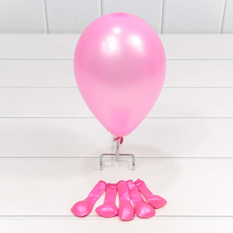 12600/12 Шарики воздушные из латекса "Металлик" 5"/13см (100 шт.) 1г Розовый 1/100