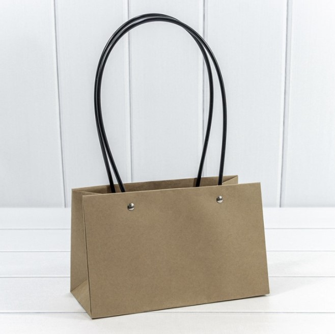 000170EA Пакет подарочный "Ваза для цветов" 22*13,5*10,5 Крафт 1/10 1/250