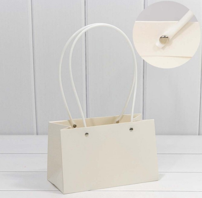 000171GA/7 Пакет подарочный "Ваза для цветов" 19*12*10,5 Белый 1/10 1/150