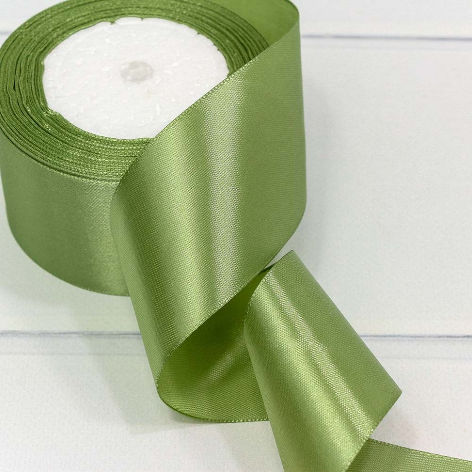 562-50/100 Лента атласная (сатин) 5 см*25 ярдов спаржа 1/4 1/160 562-50/100 Лента атласная (сатин) 5 см*25 ярдов спаржа 1/4 1/160